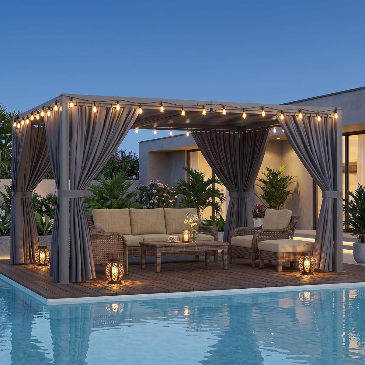 ADRERIC 10' x 13' Louvered Pergola