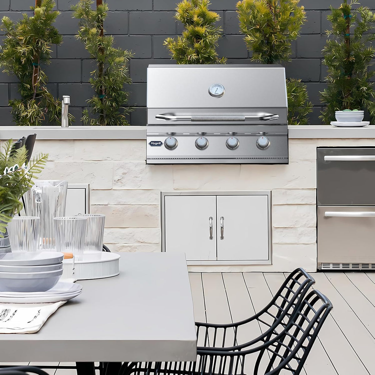 Hygrill Built-In Gas Grill - 4-Burner