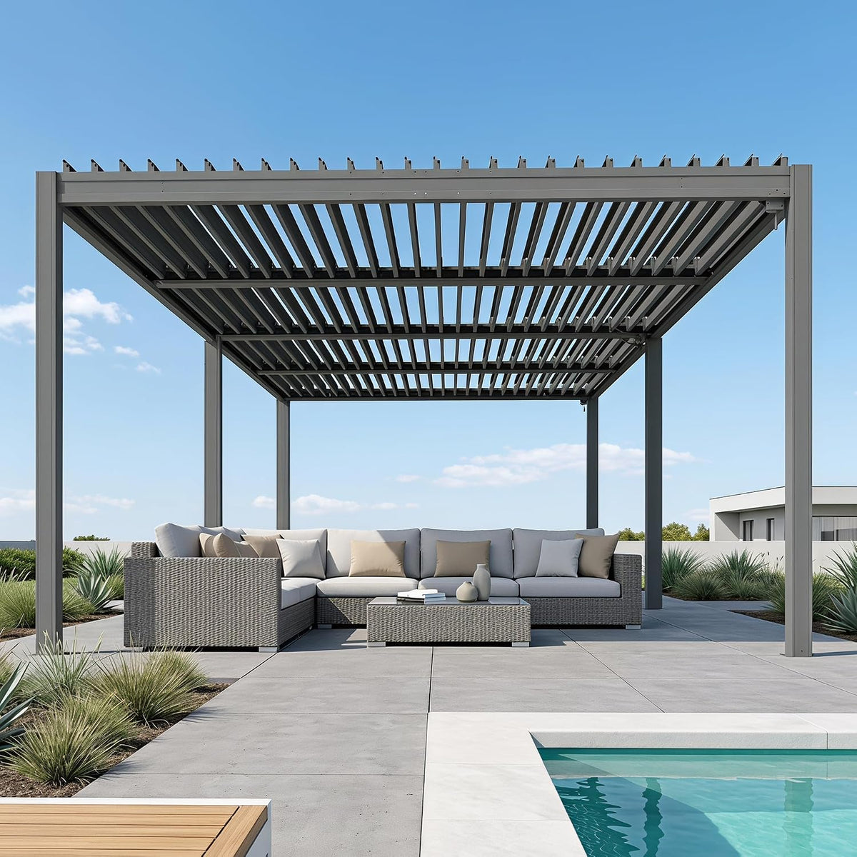 Domi 14' x 24' Louvered Pergola