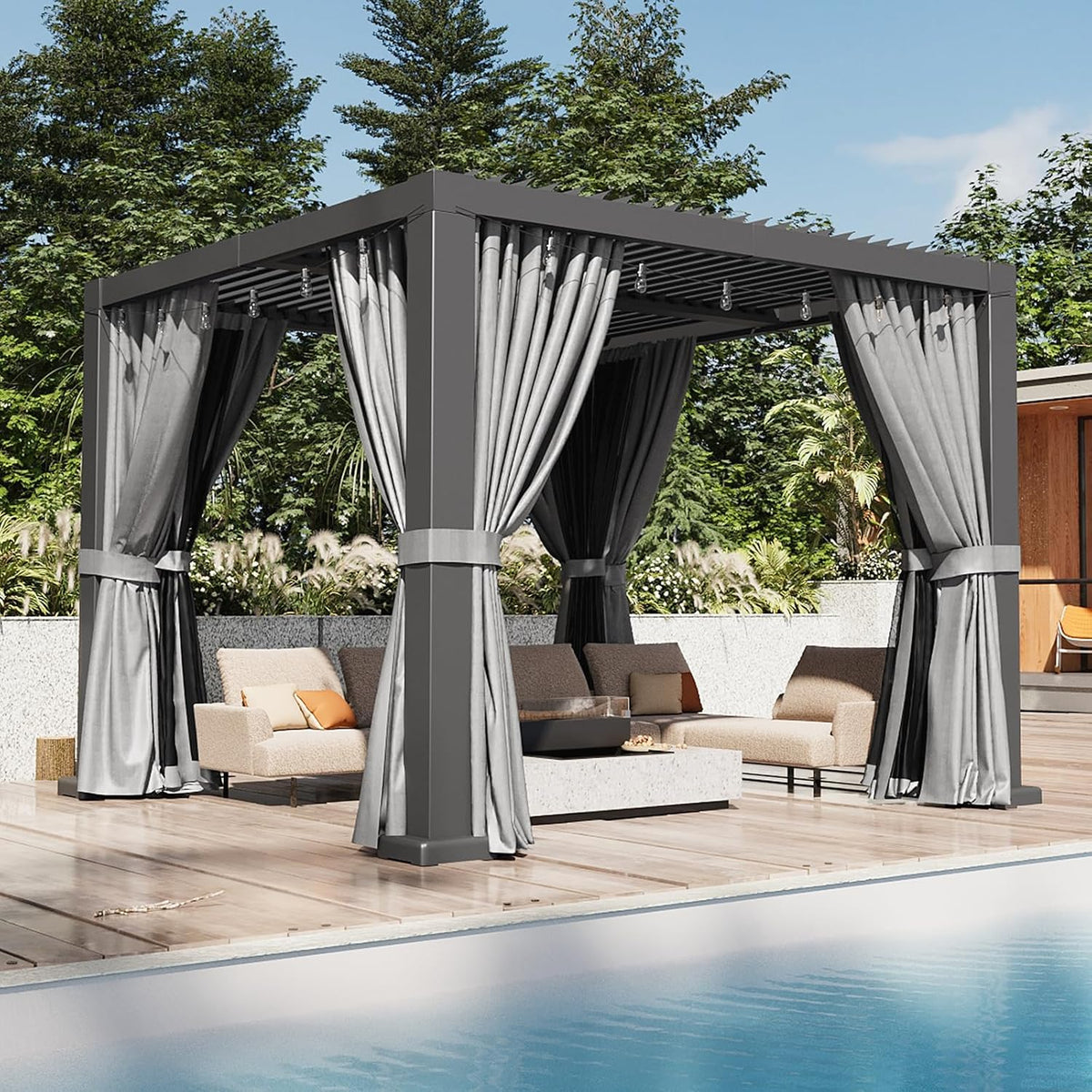 Aoxun 12' x 16' Louvered Pergola