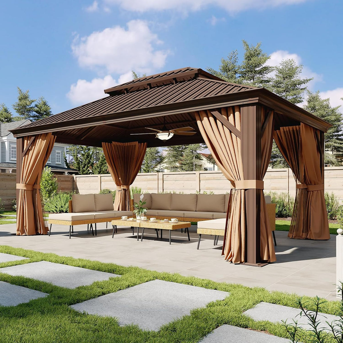 Aoxun 12' x 16' Hardtop Gazebo