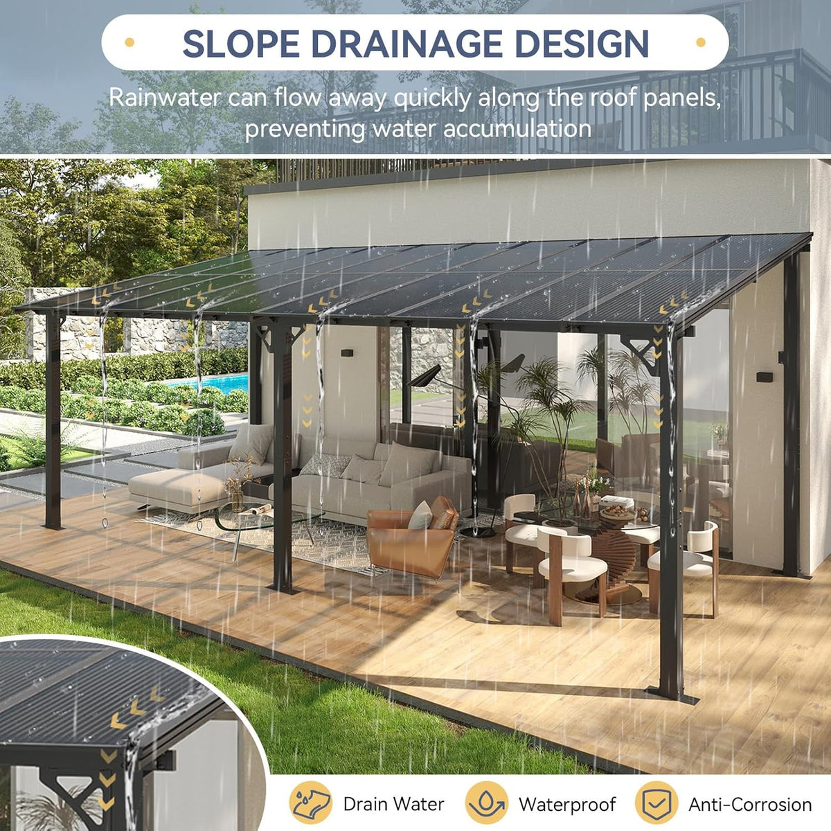 Breezestival 10' x 20' Lean-to Gazebo