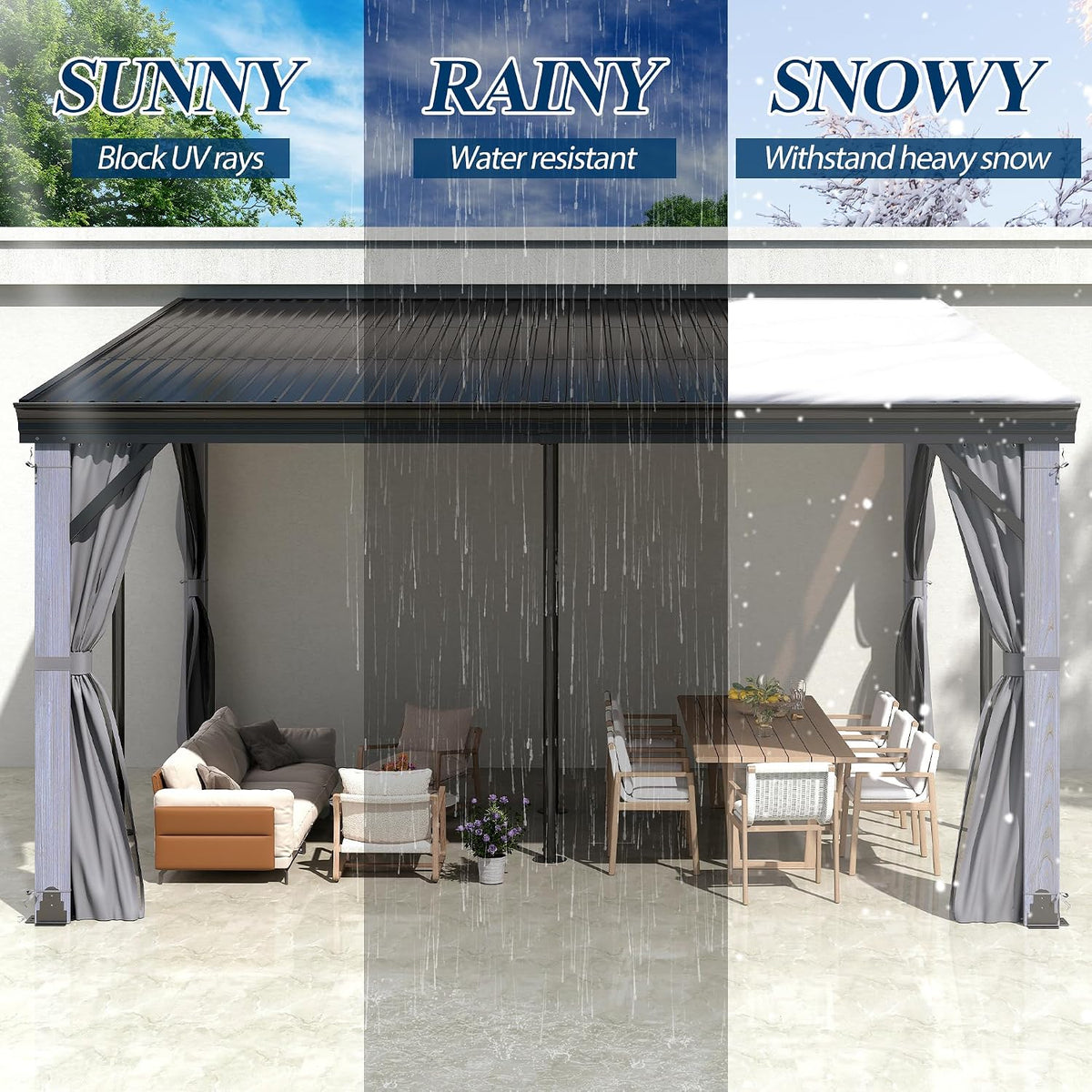 COVERONICS 12' x 14' Lean-to Gazebo