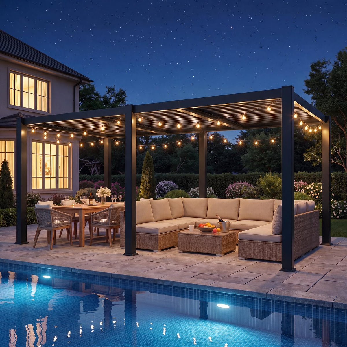 Aoxun 10' x 20' Louvered Pergola