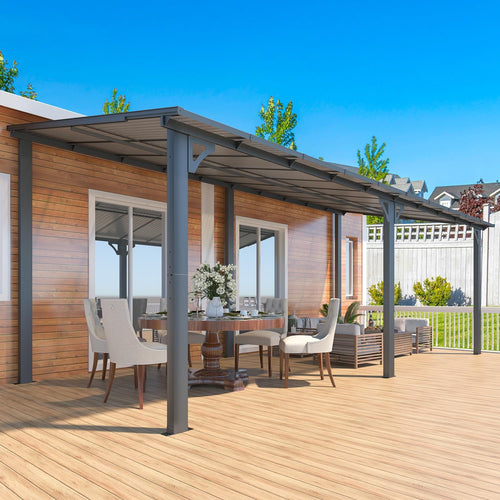 AECOJOY 20' x 8' Lean-to Gazebo