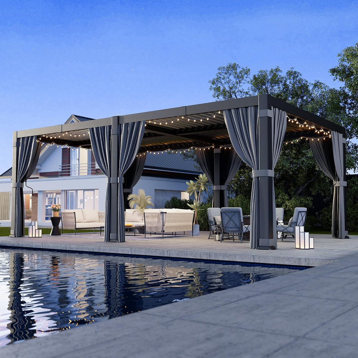 Airwire 10' x 12' Louvered Pergola