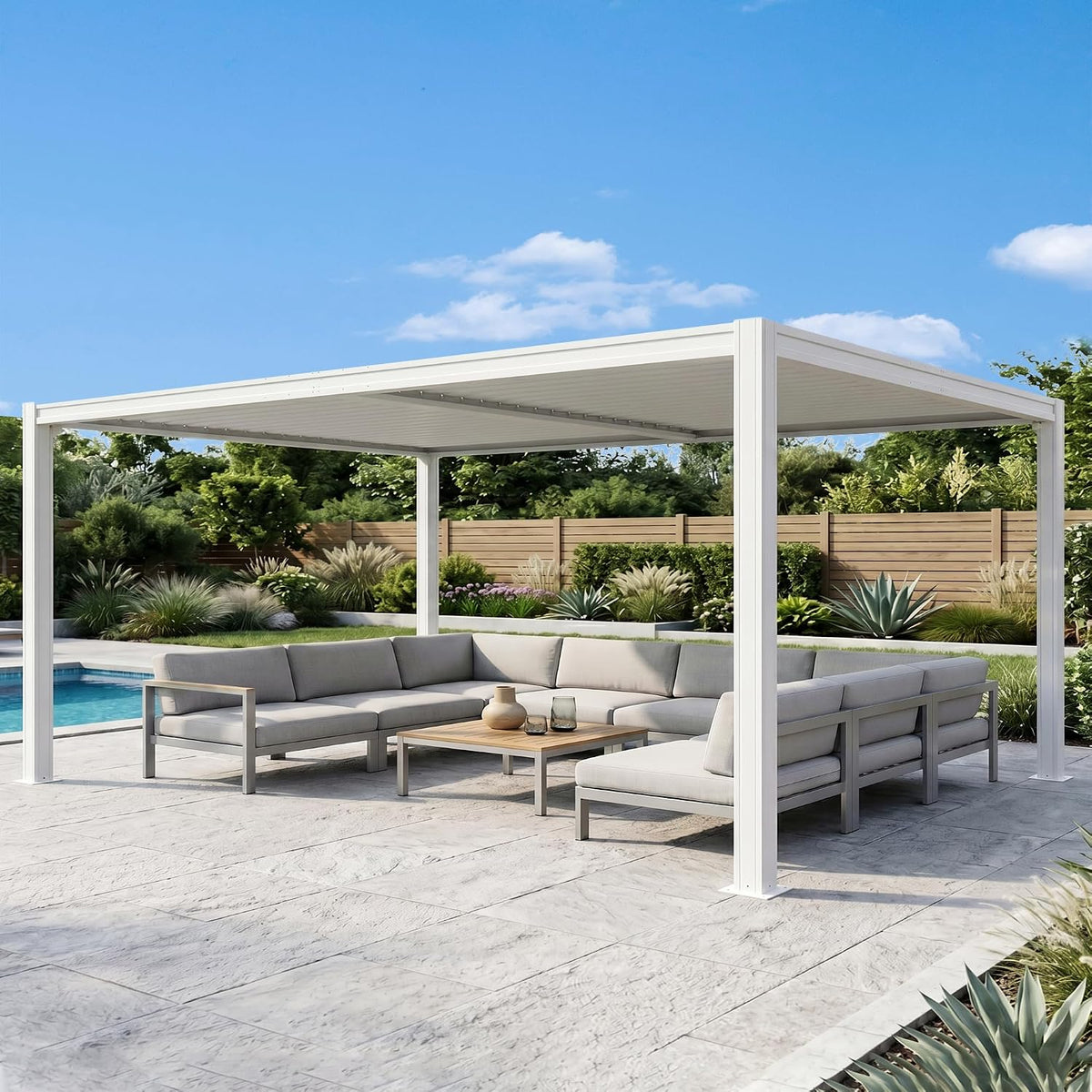 Domi 14' x 24' Louvered Pergola