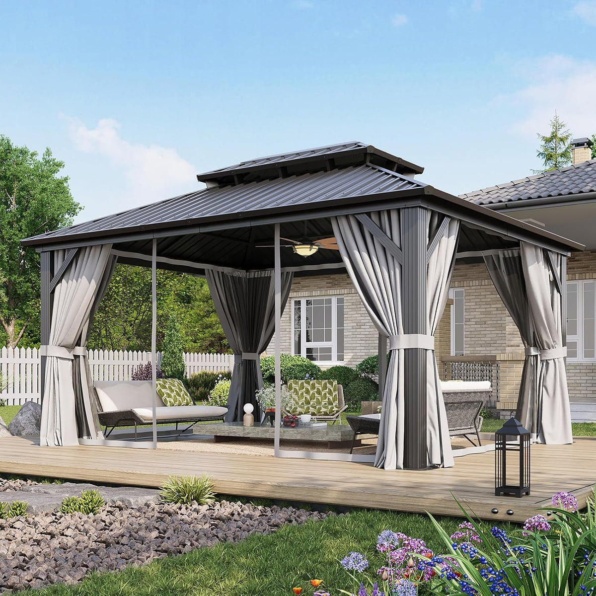 Aoxun 12' x 16' Hardtop Gazebo
