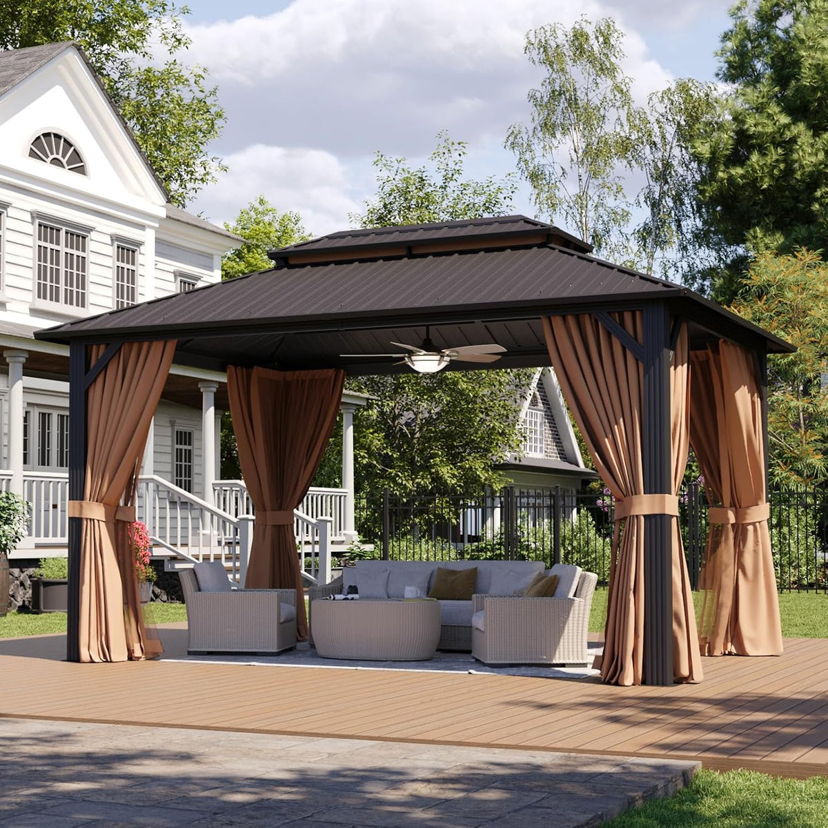 Aoxun 12' x 16' Hardtop Gazebo