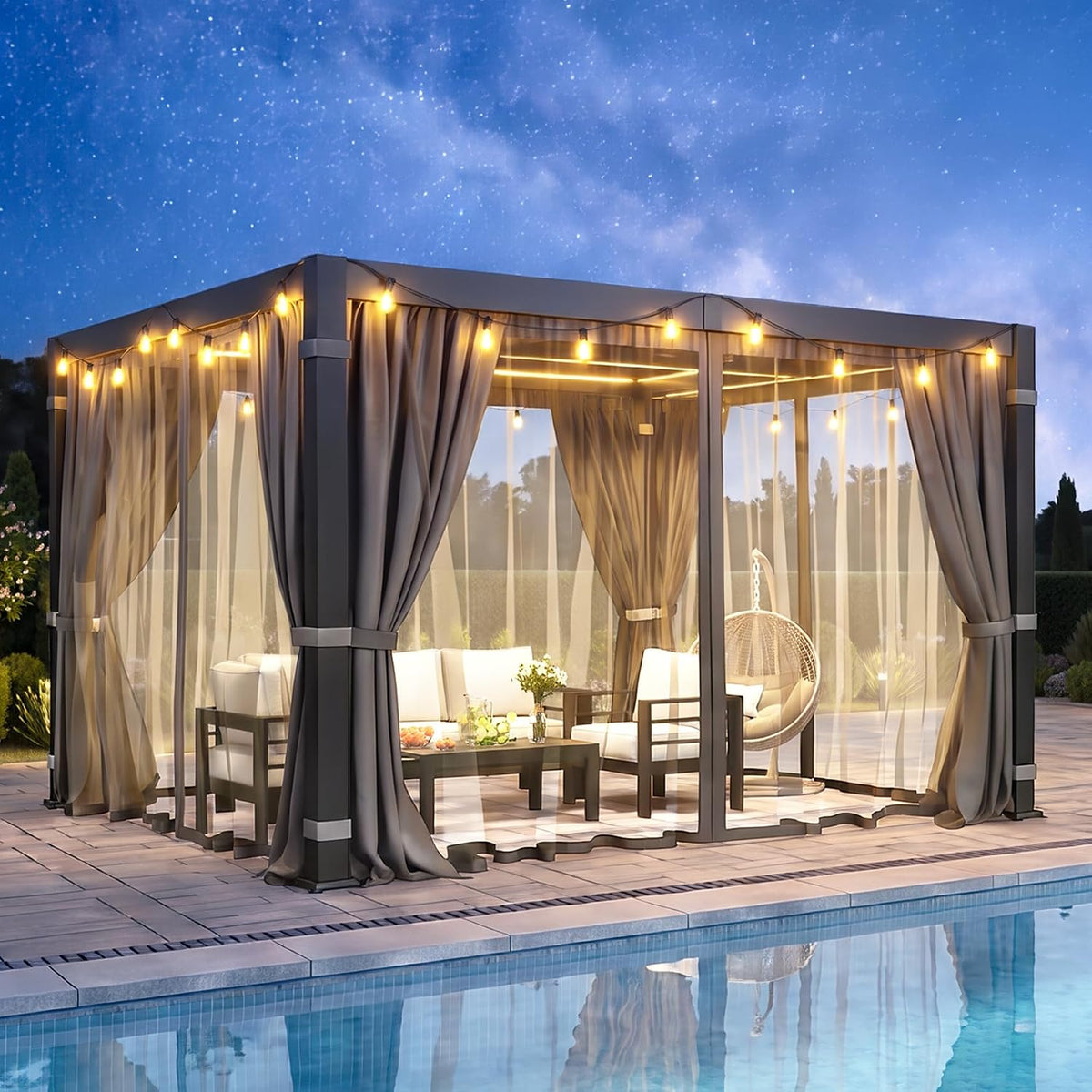 FansaFurn 12' x 16' Louvered Pergola