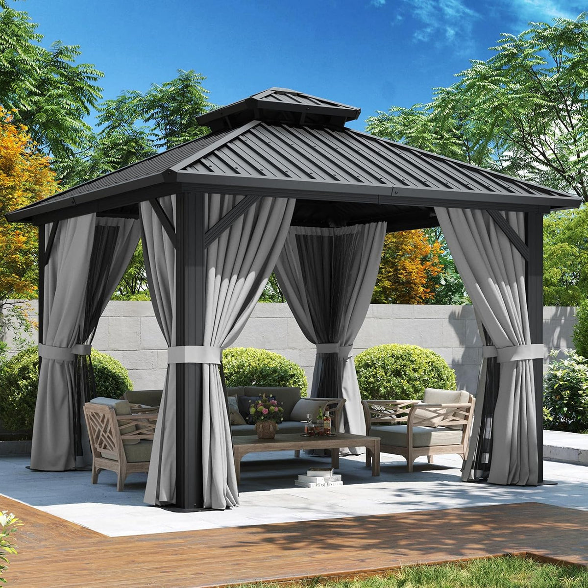 Aoxun 12' x 16' Hardtop Gazebo