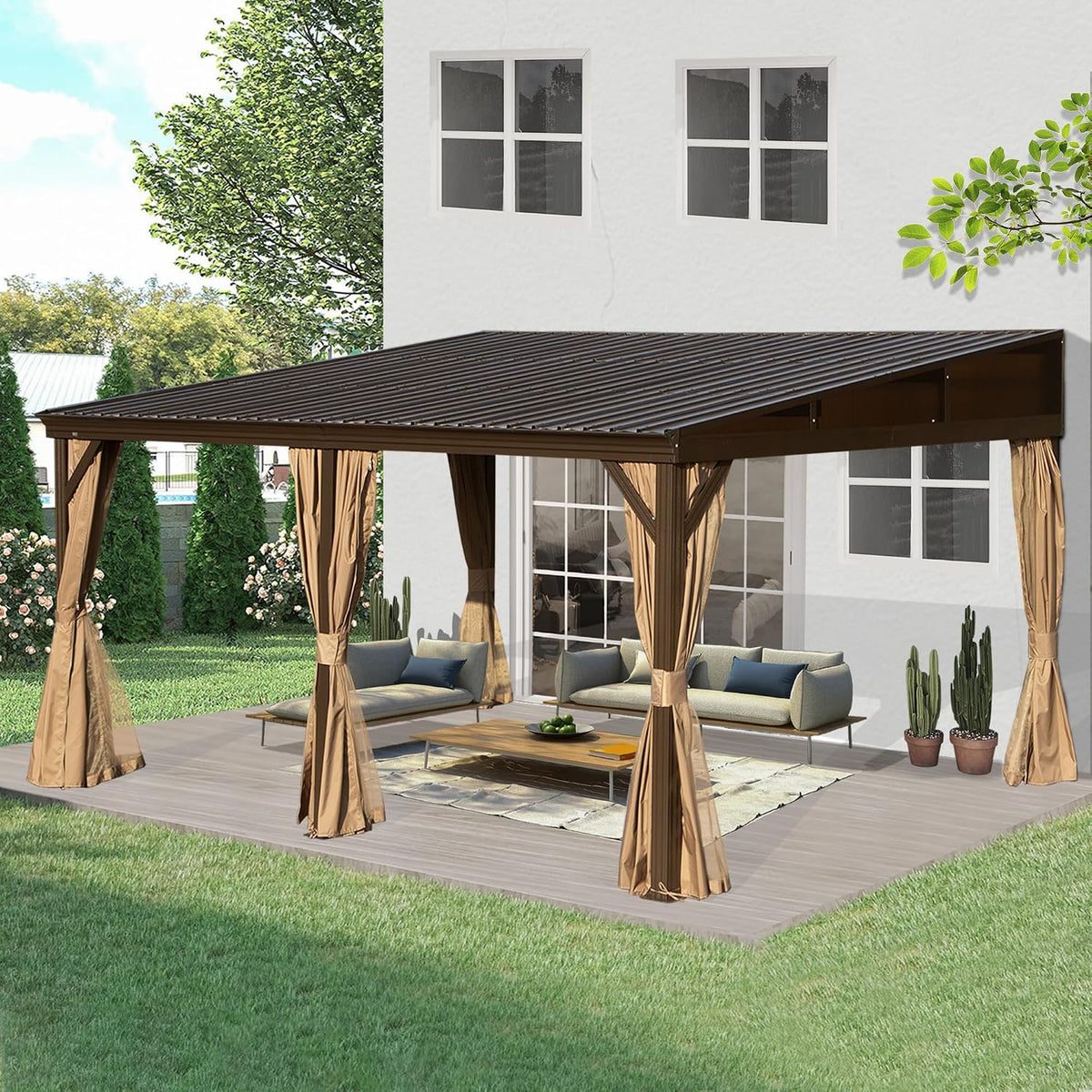 Domi 12' x 16' Lean-to Gazebo