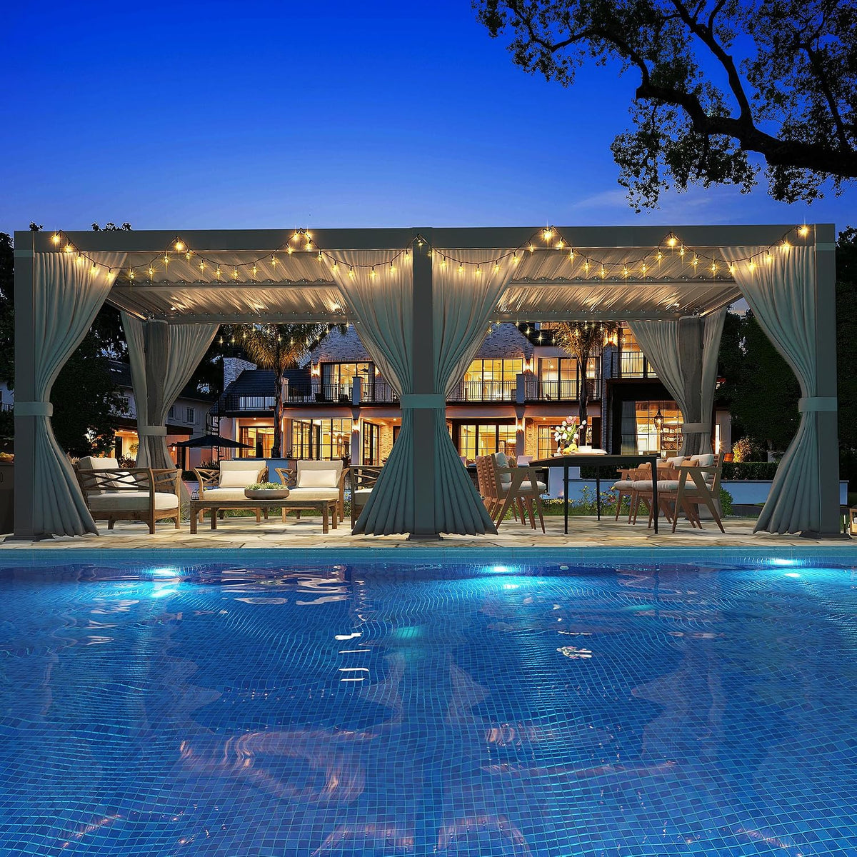 Airwire 10' x 12' Louvered Pergola