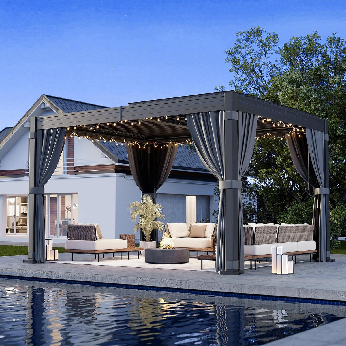 Airwire 10' x 12' Louvered Pergola
