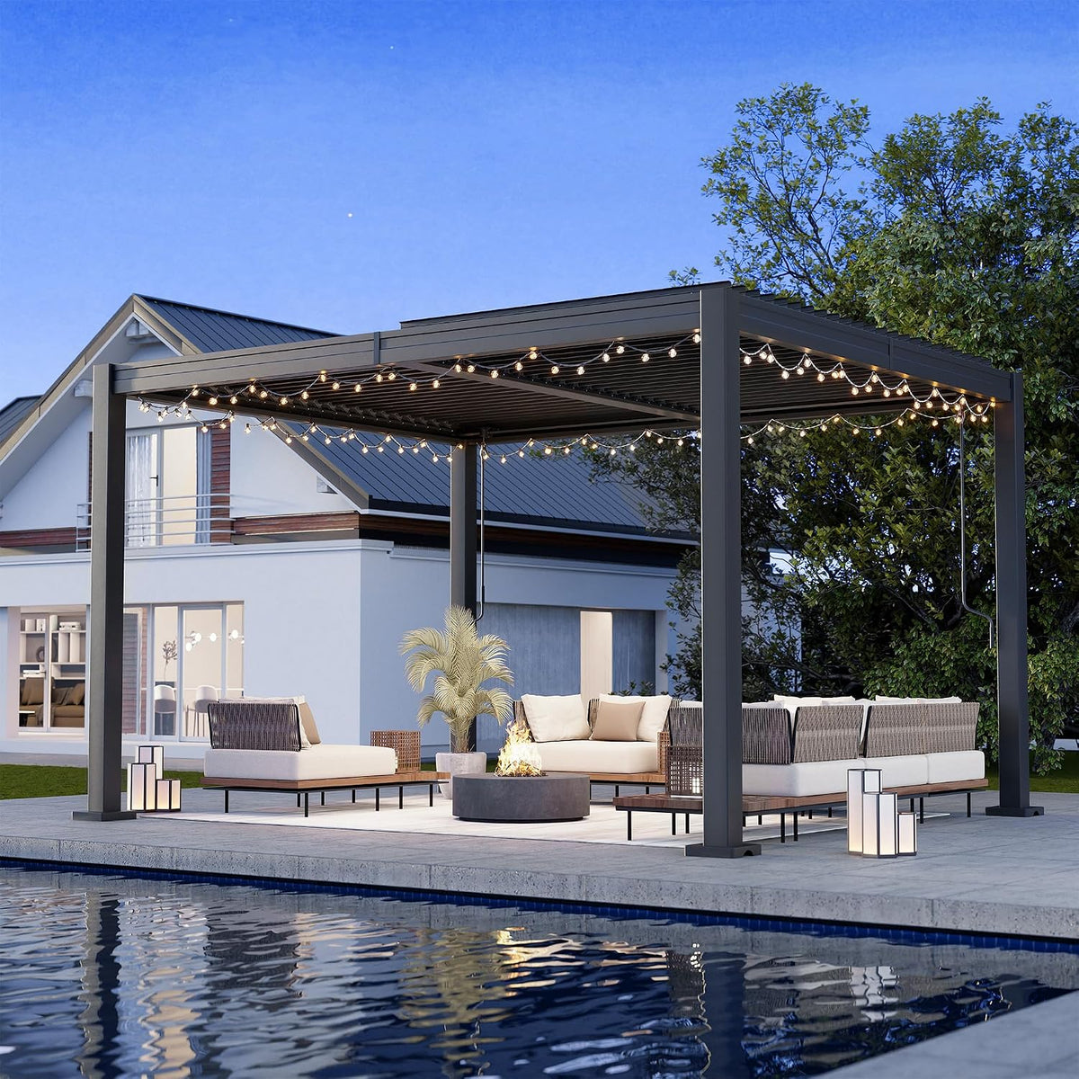 Airwire 10' x 12' Louvered Pergola