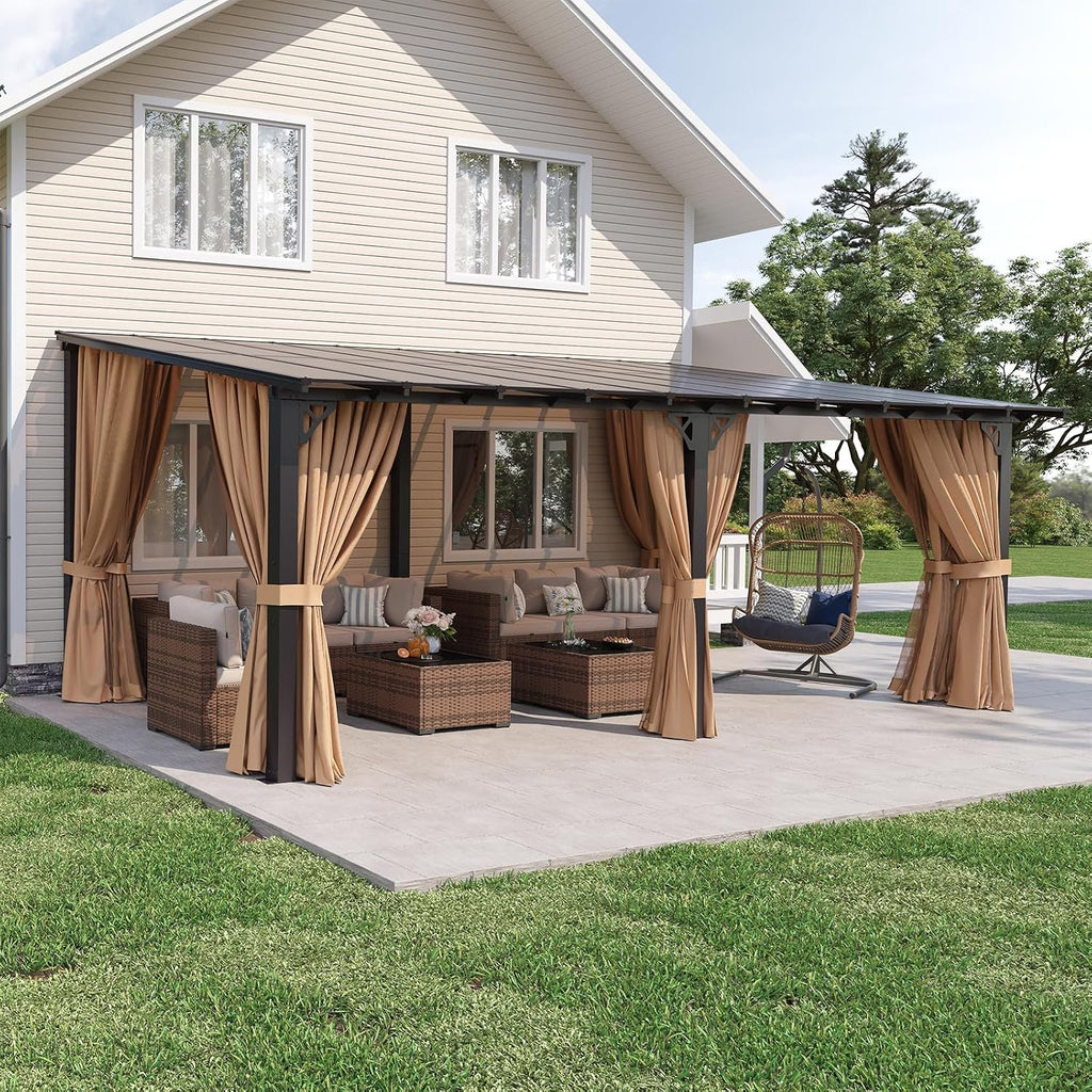 Aoxun 20' x 10' Lean-to Gazebo
