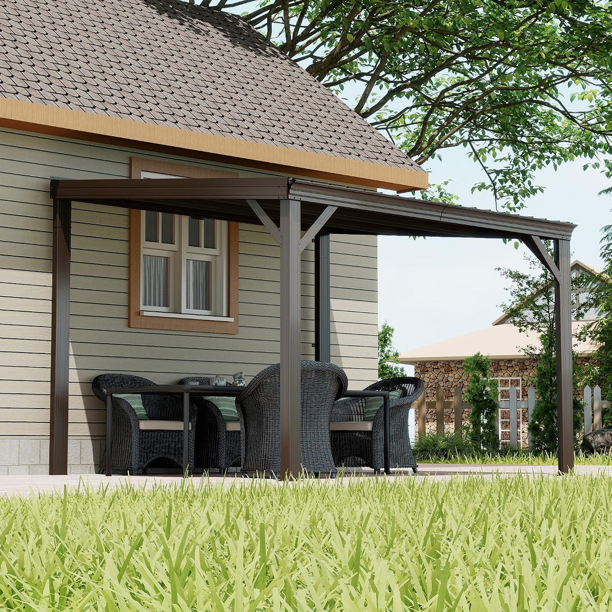 Domi 12' x 20' Lean-to Gazebo