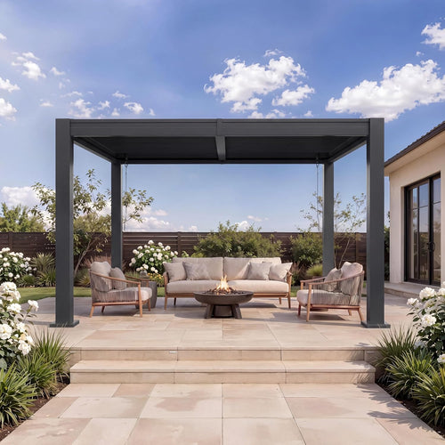 Aoxun 10' x 12' Louvered Pergola