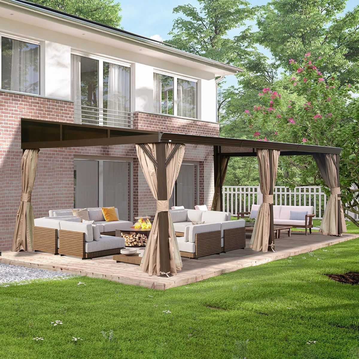 Domi 12' x 16' Lean-to Gazebo