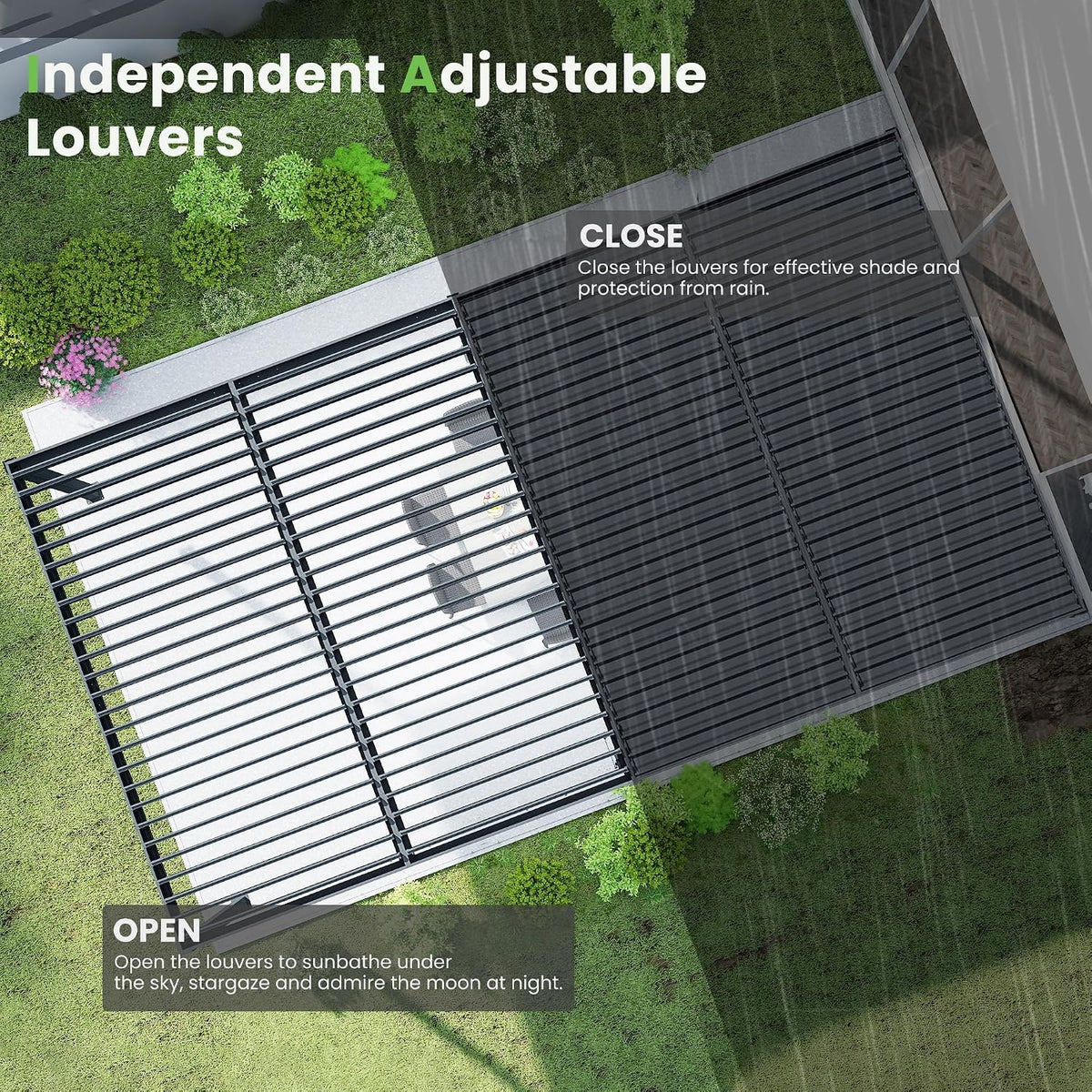 Domi 14' x 24' Louvered Pergola